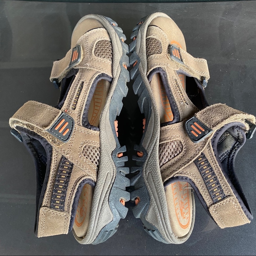 Omega strap leather adjustable outdoor walking sandals size 8